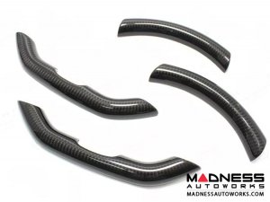 Jaguar F-TYPE Interior Trim - Carbon Fiber - Steering Wheel Trim - Upper + Lower - R - Flat Bottom Style Wheel